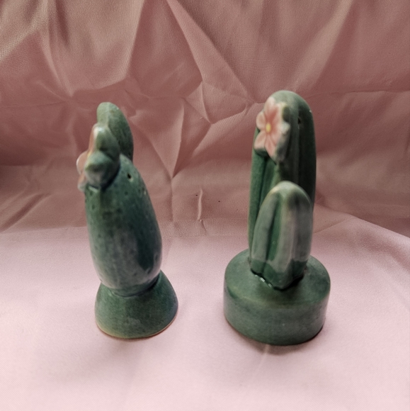 Ceramic Cactus Flower Salt and Pepper Shakers - Picture 3 of 4